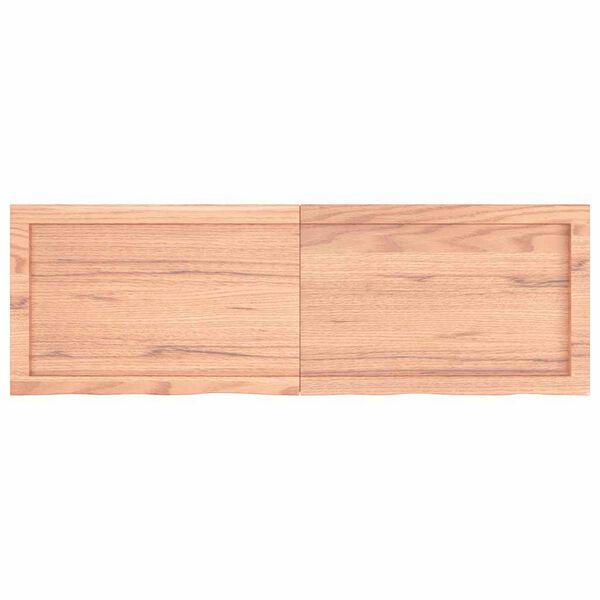 vidaXL Benkeplate til bad lysebrun 120x40x(2-4) cm behandlet heltre