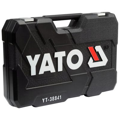 YATO Pipenøkkelsett med skralle 216-deler YT-38671