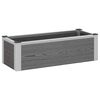 vidaXL H&oslash;ybed Gr&aring; 75 x 30 x 22 cm WPC og Aluminium