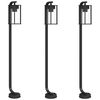 vidaXL Utend&oslash;rs gulvlamper 3 stk svart 100 cm rustfritt st&aring;l