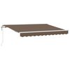 vidaXL Uttrekkbar markise Gr&aring;brun 600 &times; 350 cm Stoff og Aluminium