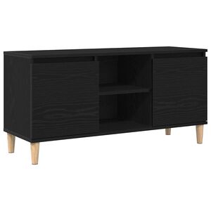 vidaXL TV-skap Svart Eik 102 x 35 x 50 cm Konstruert tre