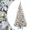 vidaXL Kunstig sammensatt juletre med 300 LED Hvit 180 cm PE og PVC