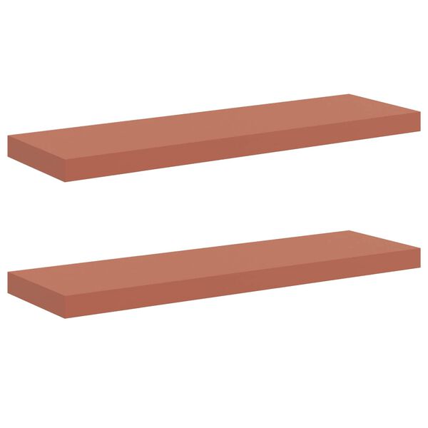 vidaXL Vegghylle Veggmontert 2 pcs R&oslash;d 90 x 23,5 x 4 cm Konstruert tre