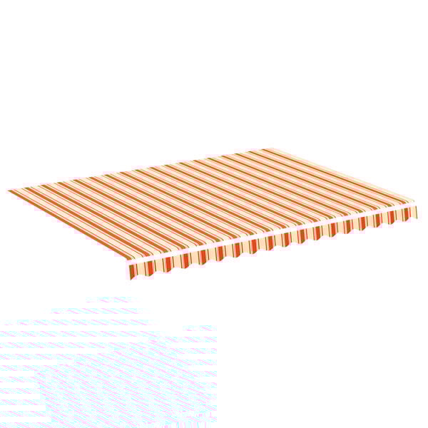 vidaXL Erstatningsduk for markise gul og oransje 4x3 m