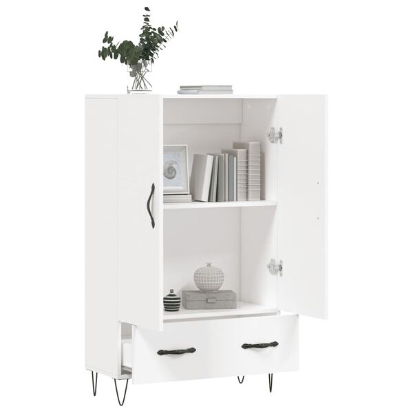 vidaXL Highboard hvit 69,5x31x115 cm konstruert tre