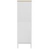 vidaXL Garderobe FLORO hvit 77x53x171 cm heltre furu