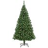 vidaXL Kunstig juletre med 300 LED gr&oslash;nn 180 cm PVC og St&aring;l og Plast