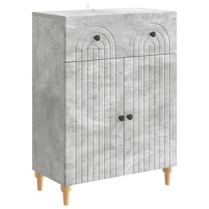 vidaXL Serviesskap Betonggr&aring; 66 x 34,5 x 90 cm Konstruert tre
