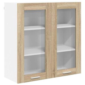 vidaXL Hengende skap med d&oslash;r Sonoma eik 80 x 31 x 80 cm Konstruert tre