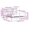 vidaXL Seng med bokhylle uten madrass 180x200 cm heltre furu