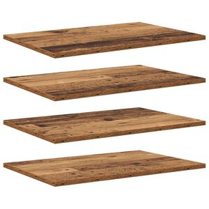 vidaXL Bokhyllebrett 3 niv&aring;er 4 stk. 60 x 40 x 1,5 cm Konstruert tre