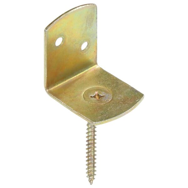 vidaXL Gjerdebeslag 48 stk L-form galvanisert metall