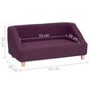 vidaXL Hundesofa burgunder 85x50x39 cm lin