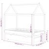 vidaXL Ramme for barneseng med skuff heltre furu 70x140 cm