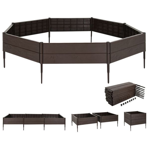 vidaXL Høybed 120x120x20 cm polypropylen