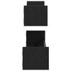 vidaXL Vegghylle Veggmontert 2 pcs Svart Eik 80 x 16 x 14 cm