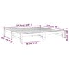vidaXL Uttrekkbar dagseng hvit 2x(100x200) cm heltre furu