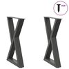 vidaXL Spisebordben 2 stk antrasitt 50x(72-73,3) cm st&aring;l