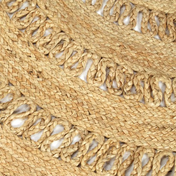 vidaXL Håndlaget flettet juteteppe 150 cm