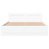 vidaXL Sengeramme med hodegavl hvit 160x200 cm konstruert tre