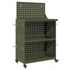 vidaXL Verkt&oslash;ytrolley Olivengr&oslash;nn 65 x 35 x 111 cm Kaldvalsest&aring;l