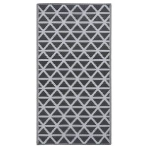 vidaXL Uteteppe ARAKIL svart 190x290 cm PP