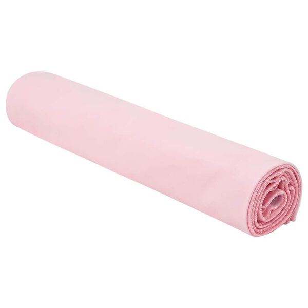 vidaXL Sportsh&aring;ndkl&aelig;r 2 pcs Rosa 140 x 70 cm Polyester og polyamid