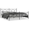 vidaXL Sengeramme i metall med hode- og fotgavl svart 183x213 cm