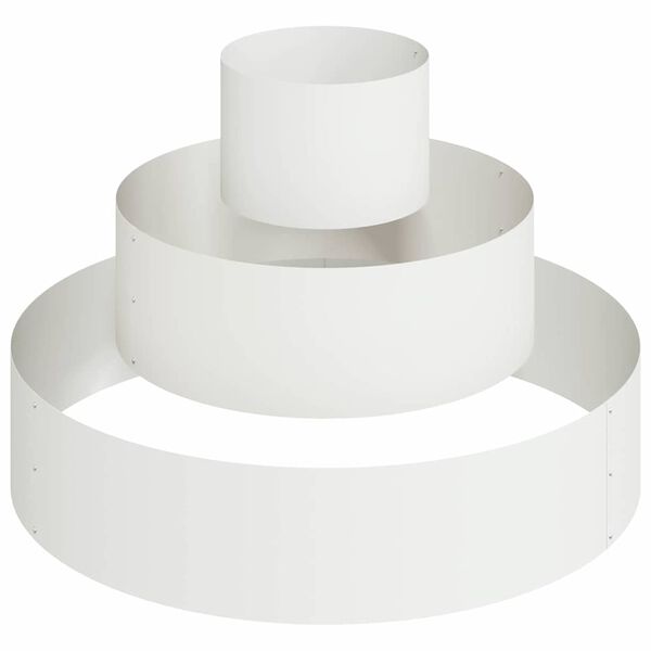 vidaXL Hageblomsterpotte Hvit 90 x 90 x 20 cm Kaldvalsestål