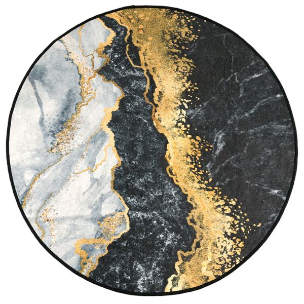 vidaXL Teppe vaskbart flerfarget &Oslash; 120 cm