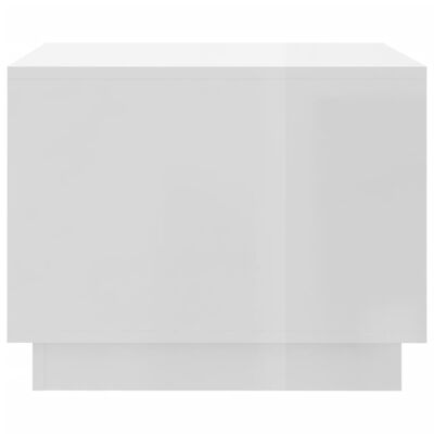 vidaXL Salongbord høyglans hvit 55x55x43 cm sponplate