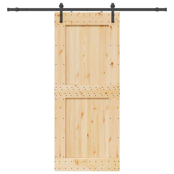 vidaXL Skyved&oslash;r med monteringstilbeh&oslash;r 95x210 cm heltre furu