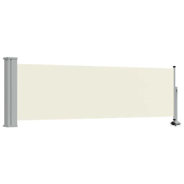vidaXL Uttrekkbar sidemarkise 80x300 cm kremhvit