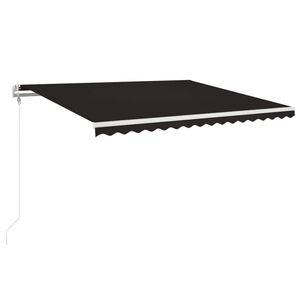 vidaXL Automatisk markise med vindsensor og LED 400x350 cm antrasitt