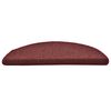 vidaXL Trappematter 30 stk 56x17x3 cm bordeaux halvrund