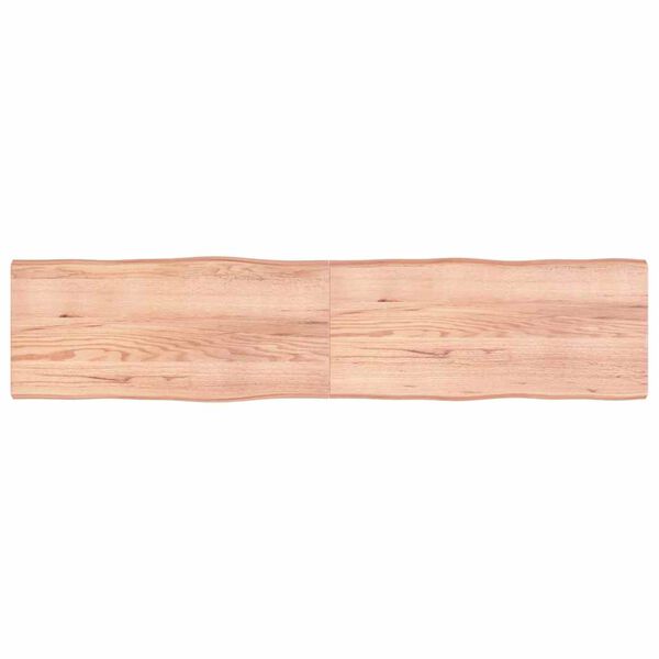 vidaXL Bordplate lysebrun 220x50x(2-4)cm behandlet heltre naturlig