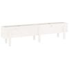 vidaXL H&oslash;ybed for hage hvit 160x30x38 cm heltre furu