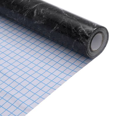 vidaXL Møbelklistremerker selvklebende matt svart 90x500 cm PVC