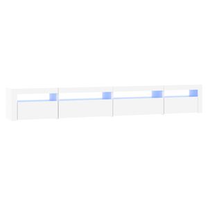 vidaXL TV-benk med LED-lys hvit 270x35x40 cm