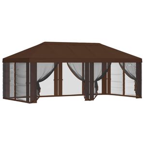 vidaXL Teltduk med sidevegger 6 x 3 m Brun Polyester 190