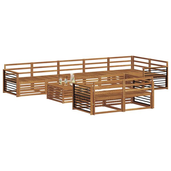 vidaXL Utend&oslash;rs sofa-sett 9 pcs Naturlig