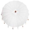 vidaXL Balinesisk parasoll med base 260 180-190 cm
