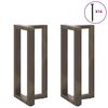 vidaXL Barbordben T-formet 2 stk svart 40x35x(90-91) cm st&aring;l