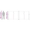 vidaXL Uttrekkbar sidemarkise 170x1200 cm kremhvit