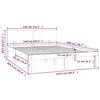 vidaXL Sengeramme heltre furu 140x200 cm