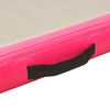 vidaXL Oppblåsbar gymnastikkmatte med pumpe 500x100x10 cm PVC rosa