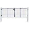 vidaXL Hageport av netting galvanisert st&aring;l 300x100 cm gr&aring;