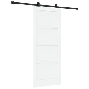 vidaXL Skyved&oslash;r Hvit og svart 83 x 202 cm Heltre furu