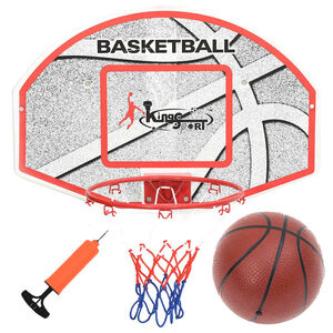 vidaXL Veggmontert basketballsett 5 deler 66x44,5 cm